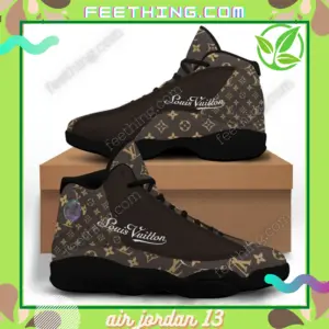 Louis Vuitton Ash Colorlouis Logo Air Jordan 13 Luxury Trending Fashion Shoes Sneakers