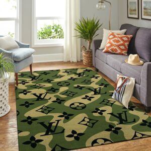 Louis Vuitton Rectangle Rug Door Mat Luxury Fashion Brand Area Carpet Home Decor