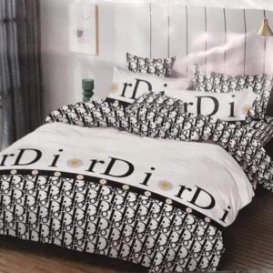 Christian Dior Logo Brand Bedding Set Bedroom Home Decor Bedspread Luxury