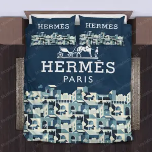 Copy Of HermใจS Logo Brand Bedding Set Bedspread Home Decor Luxury Bedroom