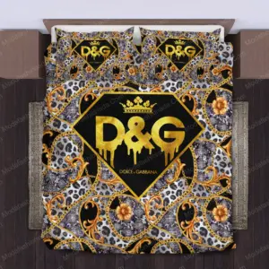 Diamond Dolce &amp; Gabbana Logo Brand Bedding Set Bedroom Bedspread Home Decor Luxury