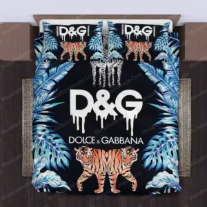 Tiger Dolce &amp; Gabbana Logo Brand Bedding Set Bedroom Home Decor Bedspread Luxury