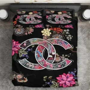 Chanel Flowers Logo Brand Bedding Set Luxury Home Decor Bedroom Bedspread