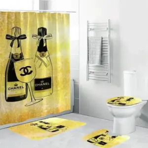 Chanel Yellow Bathroom Set Hypebeast Home Decor Bath Mat Luxury Fashion Brand