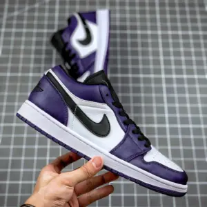 Air Jordan 1 Low Court Purple White-Black 553558-500 For Sale