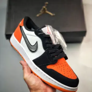 Air Jordan 1 Low Golf Shattered Backboard Starfish Black-White DD9315-800 For Sale