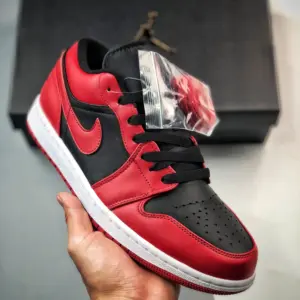 Air Jordan 1 Low Reverse Bred Varsity Red White-Black 553558-606 For Sale