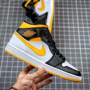 Air Jordan 1 Mid White Laser Orange-Black CV5276-107 For Sale