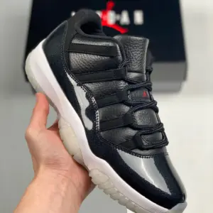 Air Jordan 11 Low 72-10 Black Gym Red White Sail For Sale