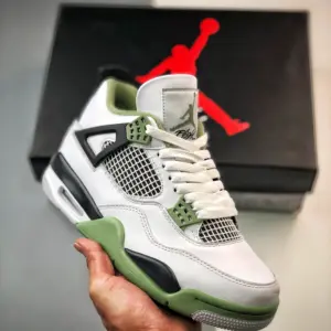 Air Jordan 4 White Seafoam-Dark Ash-Neutral Grey AQ9129-103 For Sale