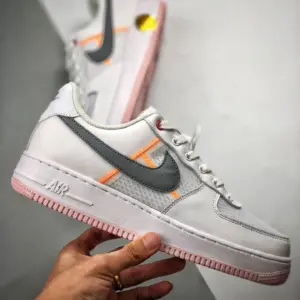 Nike Air Force 1 07 LV8 White Crimson CI0060-101 For Sale