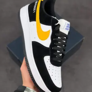 Nike Air Force 1 Low Athletic Club Black White-University Gold For Sale