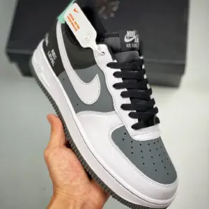 Nike Air Force 1 Low Black Dark Grey-White For Sale