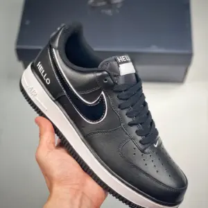 Nike Air Force 1 Low HELLO Black Black-White For Sale