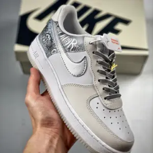 Nike Air Force 1 Low White Silver For Sale