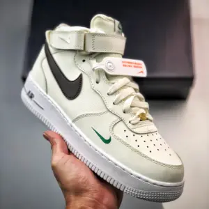 Nike Air Force 1 Mid 40th Anniversary Sail Malachite White Brown Basalt DR9513-100 For Sale