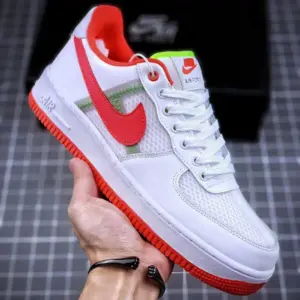 Nike Air Force 1 WhiteBright Crimson-Barely Volt For Sale