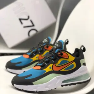 Nike Air Max 270 React Green Abyss Black-Laser Orange-Starfish For Sale