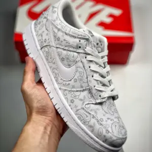 Nike Dunk Low White Paisley White Grey Fog DJ9955-100 For Sale