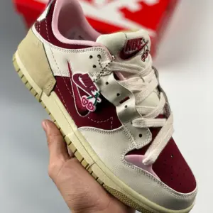Nike Dunk Low Disrupt 2 Valentines Day Pale Ivory Pink-Gym Red For Sale