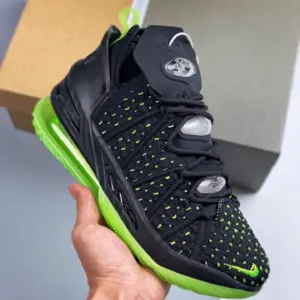 Nike LeBron 18 Dunkman Black Electric Green For Sale