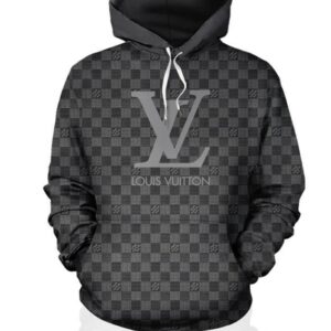 Louis Vuitton Grey Lv Type 873 Hoodie Outfit Luxury Fashion Brand