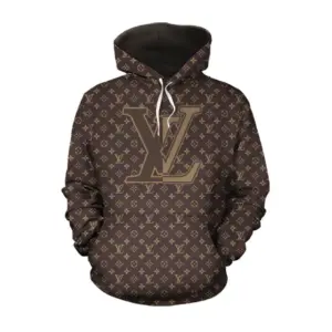 Louis Vuitton Brown Type 643 Luxury Hoodie Outfit Fashion Brand