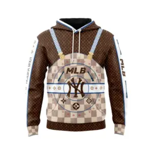 Louis Vuitton Mlb York Yankees Brown Type 489 Luxury Hoodie Fashion Brand Outfit