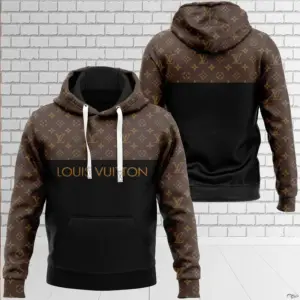 Louis Vuitton Brown Black Type 458 Hoodie Fashion Brand Outfit Luxury