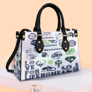 Seattle Seahawks 3g White Women Leather Hand Bag