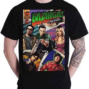 Officially Licensed Merchandise Tbbt Bazinga Big Bang Theory Comic Cover T Shirt
