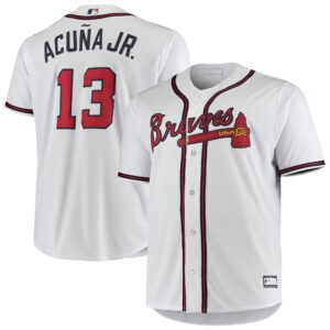 Ronald Acuna Jr. Atlanta Braves Big &amp; Tall Replica Player Jersey - White