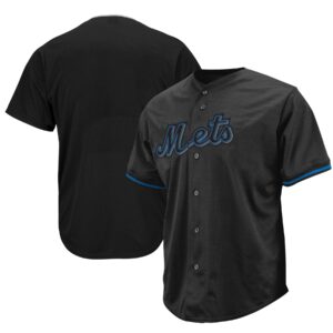 New York Mets Big &amp; Tall Pop Fashion Jersey - Black