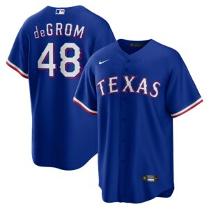 Jacob Degrom Texas Rangers Nike Away Replica Player Jersey - Royal