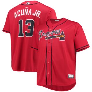 Ronald Acuna Jr. Atlanta Braves Big &amp; Tall Replica Player Jersey - Red