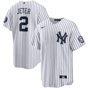 Derek Jeter New York Yankees Nike 2020 Hall Of Fame Induction Home Replica Player Name Jersey - White/Navy