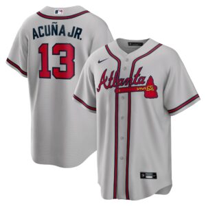 Ronald Acuna Jr. Atlanta Braves Nike Road Replica Player Name Jersey - Gray