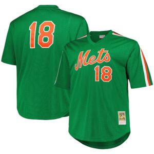 Darryl Strawberry New York Mets Mitchell &amp; Ness 1988 Cooperstown Collection Mesh Pullover Jersey - Green