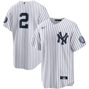 Derek Jeter New York Yankees Nike 2020 Hall Of Fame Induction Replica Jersey - White/Navy