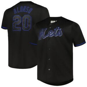 Pete Alonso New York Mets Big &amp; Tall Pop Fashion Jersey - Black