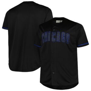 Chicago Cubs Big &amp; Tall Pop Fashion Jersey - Black