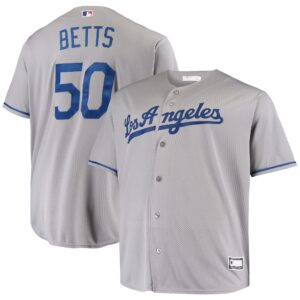 Mookie Betts Los Angeles Dodgers Big &amp; Tall Replica Player Jersey - Gray