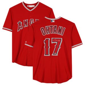 Shohei Ohtani Los Angeles Angels Autographed Majestic Replica Jersey - Red
