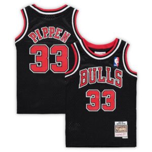 Scottie Pippen Chicago Bulls Mitchell &amp; Ness Preschool 1997-1998 Hardwood Classics Throwback Team Jersey For NBA Basketball Fans