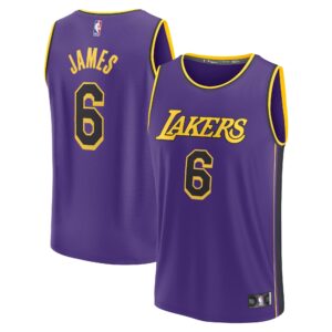 Lebron James Los Angeles Lakers Fanatics Branded Fast Break Replica Player Jersey For NBA Basketball Fans