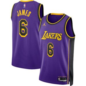Lebron James Los Angeles Lakers Jordan Brand Unisex Swingman Jersey For NBA Basketball Fans