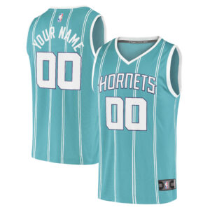 Charlotte Hornets Fanatics Branded Youth 2020 Fast Break Replica Custom Jersey For NBA Basketball Fans