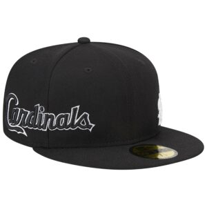 St. Louis Cardinals New Era Jersey 59Fifty Fitted Hat - Black