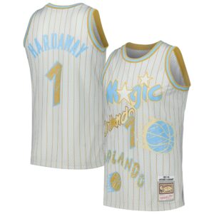 Penny Hardaway Orlando Magic Mitchell &amp; Ness 1993/94 Swingman Sidewalk Sketch Jersey For NBA Basketball Fans