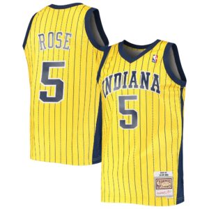 Jalen Rose Indiana Pacers Mitchell &amp; Ness 1999-00 Hardwood Classics Swingman Jersey For NBA Basketball Fans